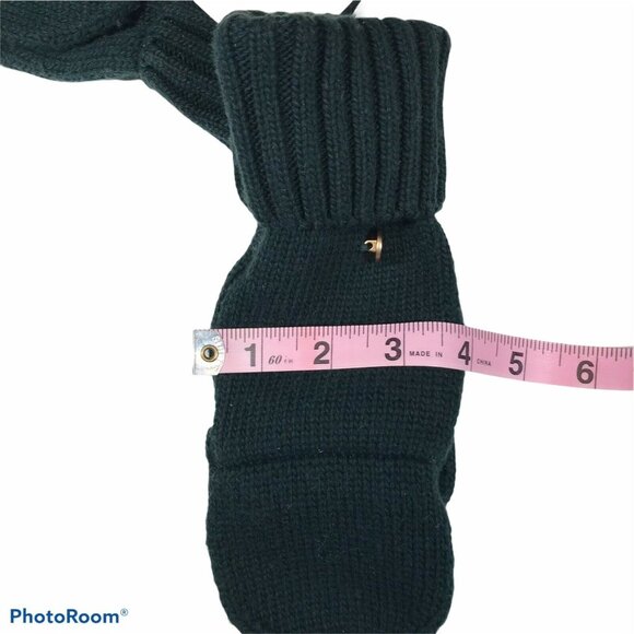 A New Day Womens One Size Mittens Convertible Fingerless Knit Green New - Picture 12 of 12